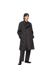 Lemaire Grey Double Breasted Trench Coat