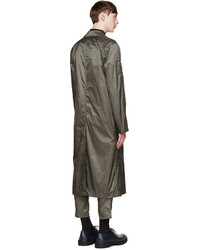 Jil Sander Grey Nylon Trench Coat