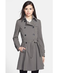 Trina Turk Juliette Double Breasted Skirted Trench Coat