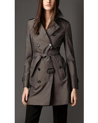 Burberry Mid Length Cotton Silk Trench Coat