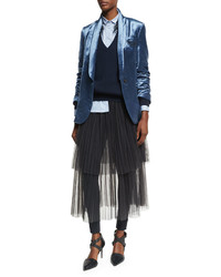 Brunello Cucinelli Layered Tulle Midi Skirt With Leggings