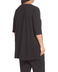 Eileen Fisher Plus Size Stretch Organic Cotton Jersey Tunic