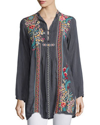 Johnny Was Sheela Embroidered Long Tunic Plus Size