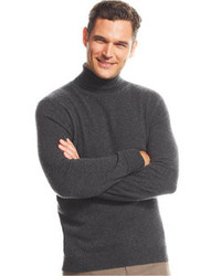 Club Room Cashmere Solid Turtleneck Sweater