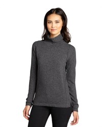 525 America Charcoal Cashmere Turtleneck Long Sleeve Sweater