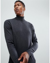 Selected Homme Cotton Silk Knitted Roll Neck