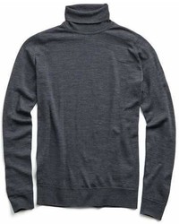 John Smedley Sweaters John Smedley Easy Fit Roll Turtleneck In Charcoal