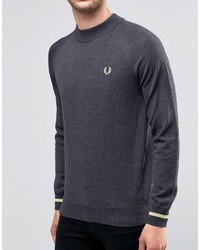 Fred Perry Laurel Wreath Sweater Turtleneck Tipped Cuff