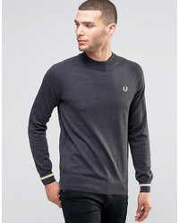 Fred Perry Laurel Wreath Sweater Turtleneck Tipped Cuff