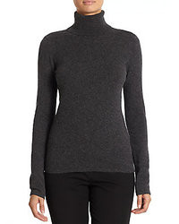 Saks Fifth Avenue BLACK Cashmere Turtleneck Sweater