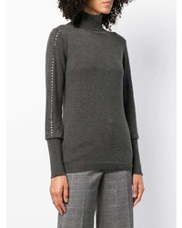 Liu Jo Studded Sleeve Turtleneck Sweater