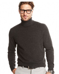 Club Room Sweater Solid Turtleneck Cashmere Sweater