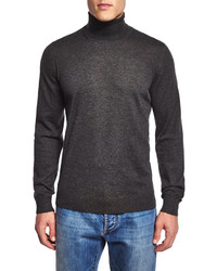 Isaia Turtleneck Long Sleeve Sweater Gray