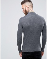 Asos Turtleneck Sweater In Muscle Fit