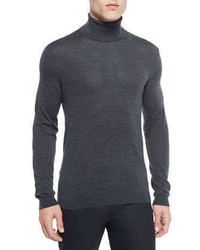 Theory Vilass Turtleneck Sweater Charcoal