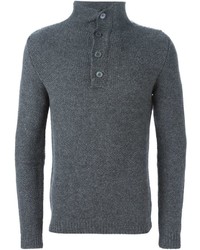 Zanone Roll Neck Buttoned Sweater