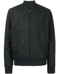 Charcoal Tweed Bomber Jacket