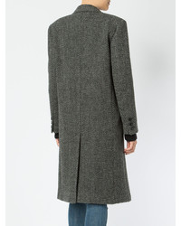 Saint Laurent Tweed Double Breasted Coat