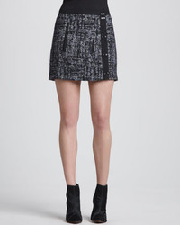 A.L.C. Snap Front Tweed Skirt