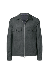 Charcoal Twill Bomber Jackets for Men | Lookastic