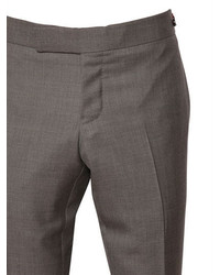 Thom Browne 18cm Skinny Wool Twill Pants W Side Tab