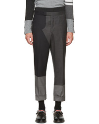Thom Browne Grey Pattern Patchwork Backstrap Trousers