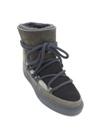 Inuikii Colorblock Genuine Shearling Sneaker Boot