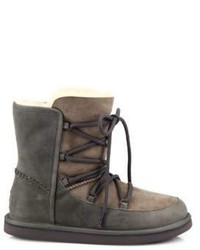 UGG Lodge Shearling Suede Lace Up Boots