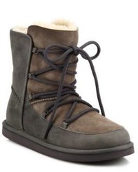 UGG Lodge Shearling Suede Lace Up Boots