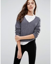 Jack Wills Ambleside Cable V Neck Sweater