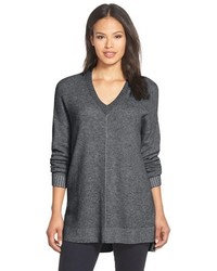 Eileen Fisher Cashmere V Neck Tunic Sweater
