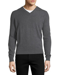 Neiman Marcus Cloud Cashmere V Neck Sweater