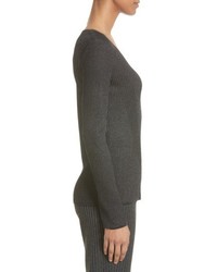 St. John Collection Engineered Rib Sparkle Knit Sweater