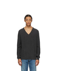 Maison Margiela Grey And Black Wool Gauge 12 Sweater