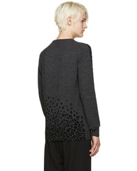 Kolor Grey Leopard Print Sweater