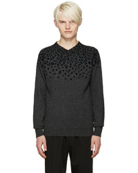 Kolor Grey Leopard Print Sweater