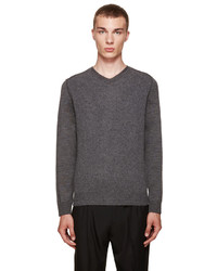 Wooyoungmi Grey V Neck Sweater