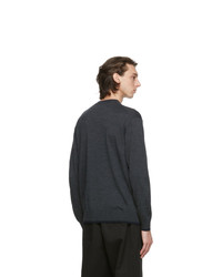Comme des Garcons Homme Grey Worsted Wool Sweater
