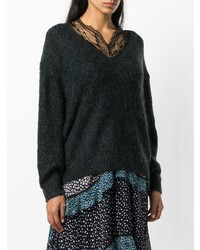 IRO Lace Detail Fitted Sweater