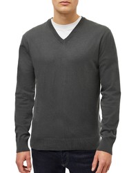 French Connection Stretch Cotton V Neck Sweater