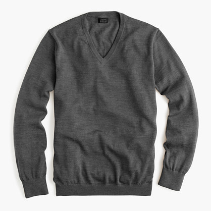 J.Crew Tall Italian Merino Wool V Neck Sweater, $19 | J.Crew | Lookastic