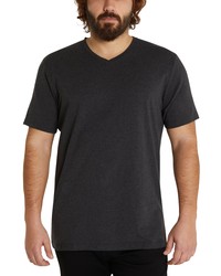 Johnny Bigg Essential V Neck Cotton T Shirt In Charcoal At Nordstrom