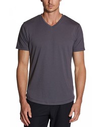 CUTS CLOTHING Fit V Neck Cotton Blend T Shirt In Cast Iron At Nordstrom