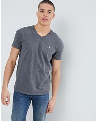 Abercrombie & Fitch Pop Icon V Neck T Shirt In Dark Grey