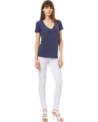 Rebecca Taylor Short Sleeve V Neck Tee