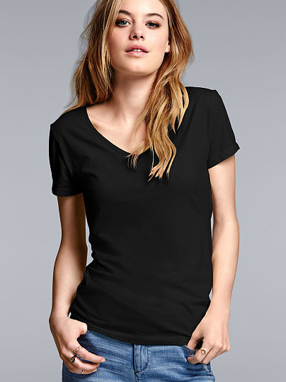 Victoria's Secret Essential Tees V Neck Tee | Where to buy & how to wear