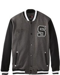 Southpole Big Tall Baseball Fleece Varsity Jacket With S Logo