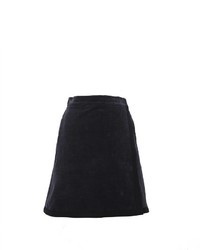 Tomcsanyi Gizi Mini Skirt Charcoal Velvet