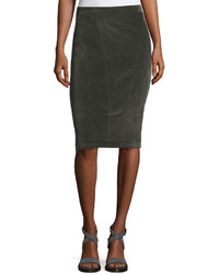 Charcoal Velvet Skirt