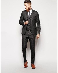 Asos Brand Skinny Fit Suit Jacket In Pinstripe